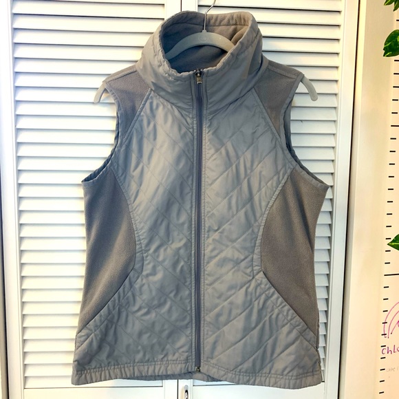 Columbia Gray Quilted Zip Up Vest Jacket - M - Picture 1 of 6